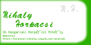 mihaly horpacsi business card